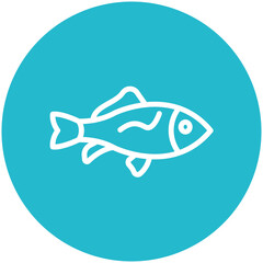 Fish vector icon illustration of Vacation and Tourism iconset.