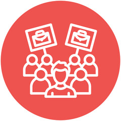 Work Protest vector icon illustration of Protesting and Civil Disobedience iconset.