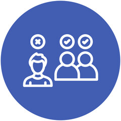 Discrimination vector icon illustration of Protesting and Civil Disobedience iconset.