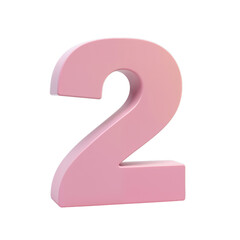 Number two on transparant background