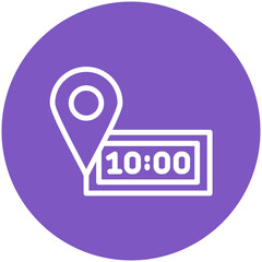 Local Time vector icon illustration of Vacation Planning iconset.