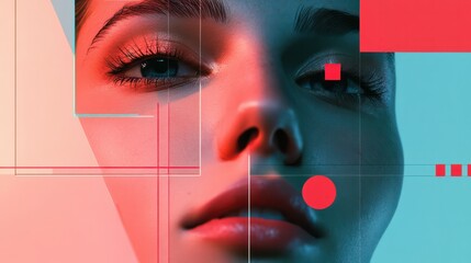 Overlay for social media posts, where modern graphic elements blend with images for an eye-catching digital presence.