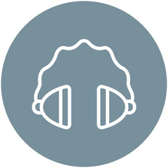 Safety Ear Muffs vector icon illustration of Home Improvements iconset.