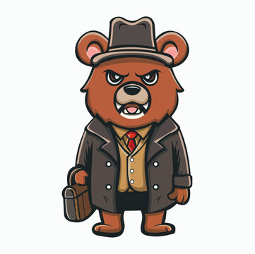 bear mascot logo and character