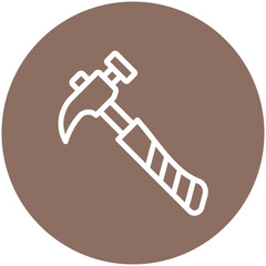 Hammer vector icon illustration of Home Improvements iconset.