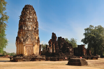 View onto the Wat Phra Phai Luang Temple at the Historical Park, archaeological site, ancient ruins of Sukhothai, Thailand