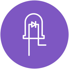 Light Emitting Diode vector icon illustration of School iconset.