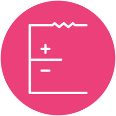 DC Voltage Source vector icon illustration of School iconset.