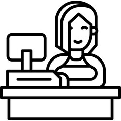 Fototapeta premium Cashier Icon