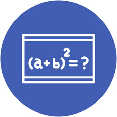 Solving Formula vector icon illustration of School iconset.