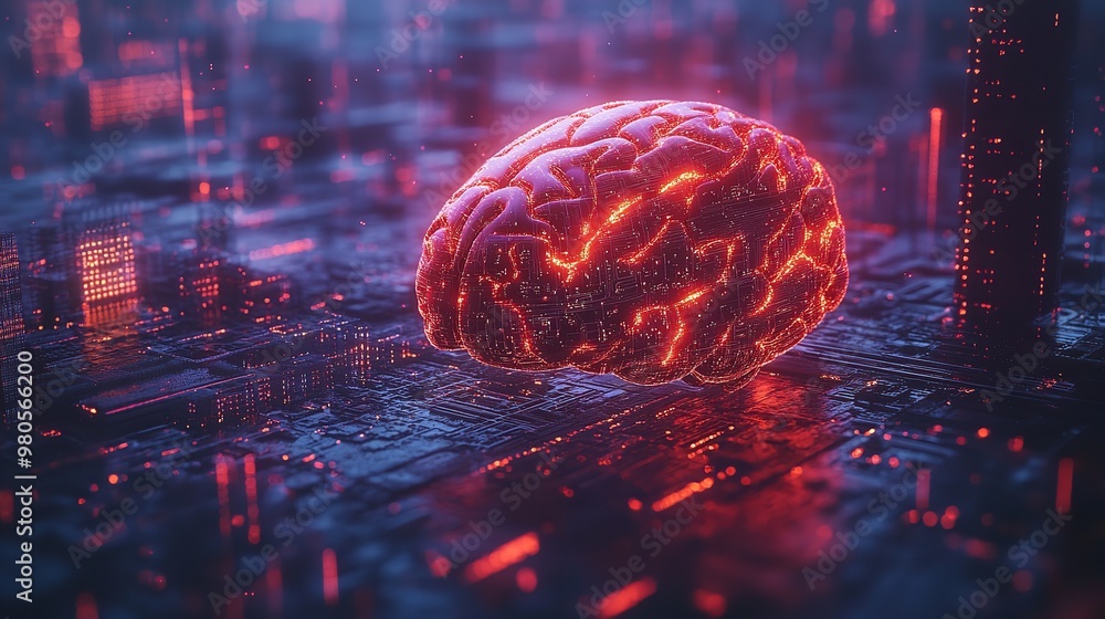 Poster electrically powered brain with communication line