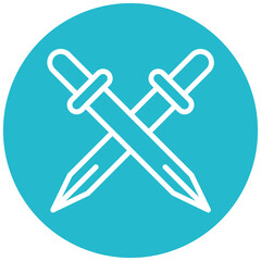 Swords vector icon illustration of Children Toys iconset.