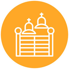 Naklejka premium Cementery Gate vector icon illustration of Funeral iconset.