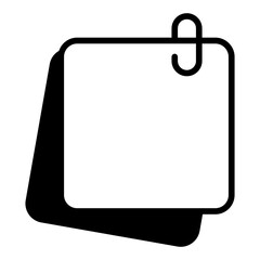 Post It line glyph icon