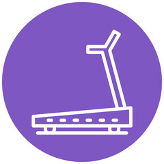 Treadmill vector icon illustration of Pilates iconset.