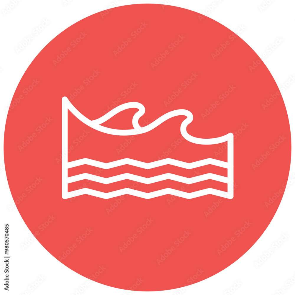 Canvas Prints Waves vector icon illustration of Coastline iconset.