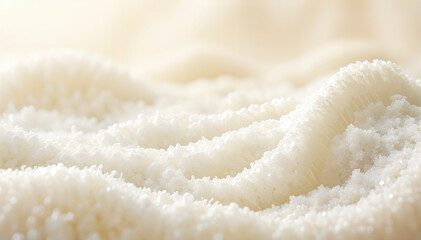 Sea salt close. White coral. Salt cave