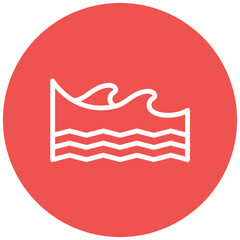 Waves vector icon illustration of Coastline iconset.