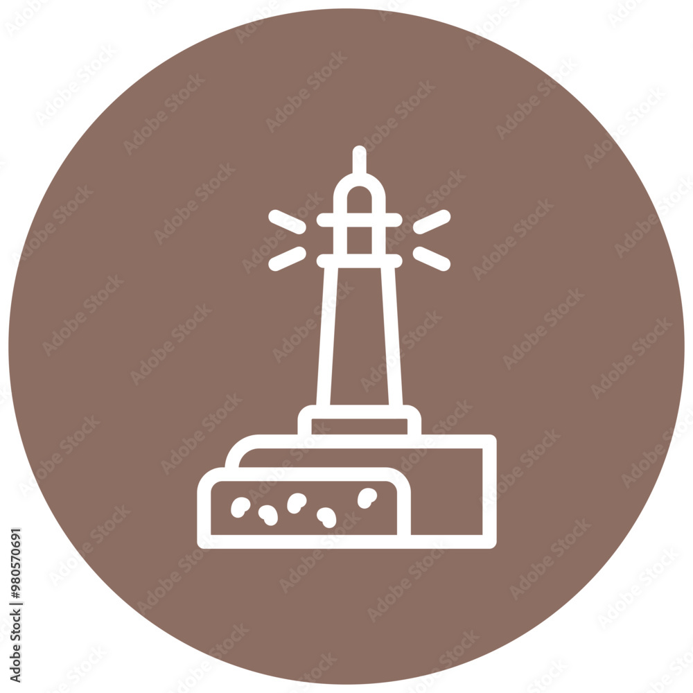 Wall mural Lighthouse vector icon illustration of Coastline iconset.