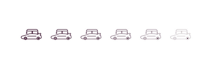 high speed tube outline icon. Linear vector from ai and tech concept. 6 different line style high speed tube icon included thin, light, regular, medium, bold, black