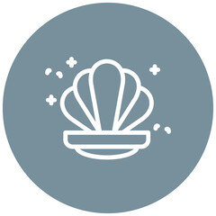Clam vector icon illustration of Coastline iconset.