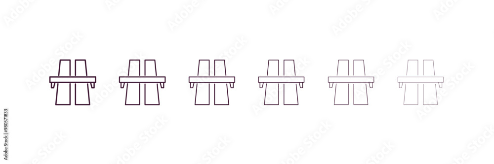 Poster motorway outline icon. linear vector from ai and tech concept. 6 different line style motorway icon 