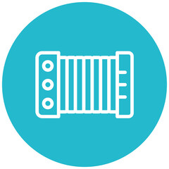 Accordion vector icon illustration of Festa Junina iconset.