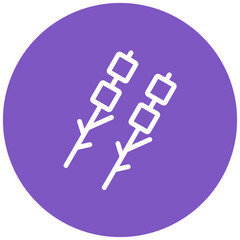 Roasted Marshmallow vector icon illustration of Festa Junina iconset.