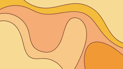 ABSTRACT BACKGROUND ORANGE COLOR WITH HAND DRAWN SHAPES FLAT DESIGN VECTOR TEMPLATE FOR WALLPAPER, COVER DESIGN, HOMEPAGE DESIGN