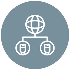 Shadowy Network vector icon illustration of Corruption iconset.