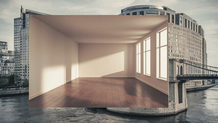 Fototapeta premium modern house with balcony