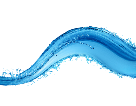 blaue Welle, isoliert auf weißen Hintergrund, Freisteller ,Transparent 