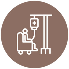 Chemotherapy vector icon illustration of Chemotherapy iconset.