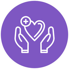 Palliative Care vector icon illustration of Chemotherapy iconset.