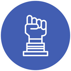 Fighting Spirit vector icon illustration of Chemotherapy iconset.