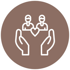 Caring Community vector icon illustration of Chemotherapy iconset.