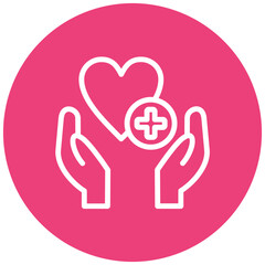 Healing Hope vector icon illustration of Chemotherapy iconset.