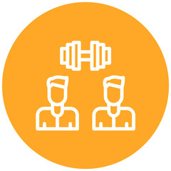 Workout vector icon illustration of Friendship iconset.