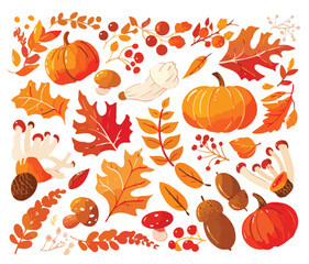 Floral Autumn Leaves Decoration