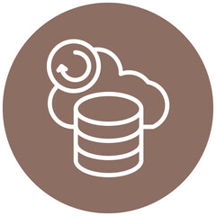 Network Data Backup vector icon illustration of Networking iconset.