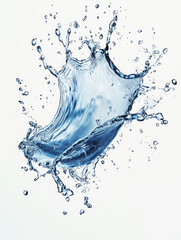 A stunning splash of clear water, showcasing vibrant movement and fluidity against a clean backdrop, perfect for creative projects.
