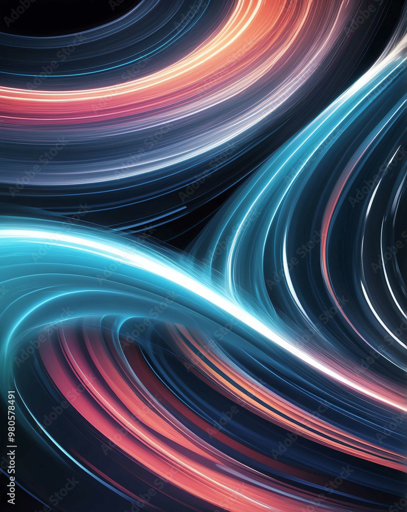 Poster motion blur with fast speed wave patterns