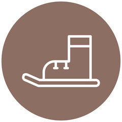 Snowshoes vector icon illustration of Outdoor Fun iconset.