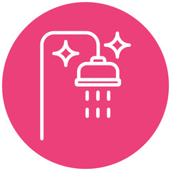 Cleaning Shower vector icon illustration of Cleaning and Dusting iconset.