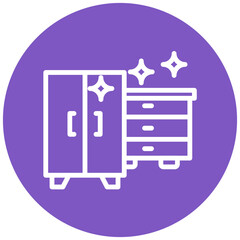 Cleaning Furniture vector icon illustration of Cleaning and Dusting iconset.