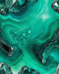 Polished gemstone texture with jade green to emerald gradient