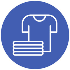 Folding Clothes vector icon illustration of Cleaning and Dusting iconset.