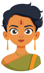 Traditional Indian Woman Illustration