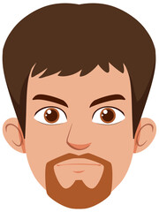 Cartoon Man with Brown Hair