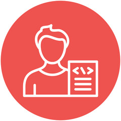 Developer Male vector icon illustration of No Code iconset.